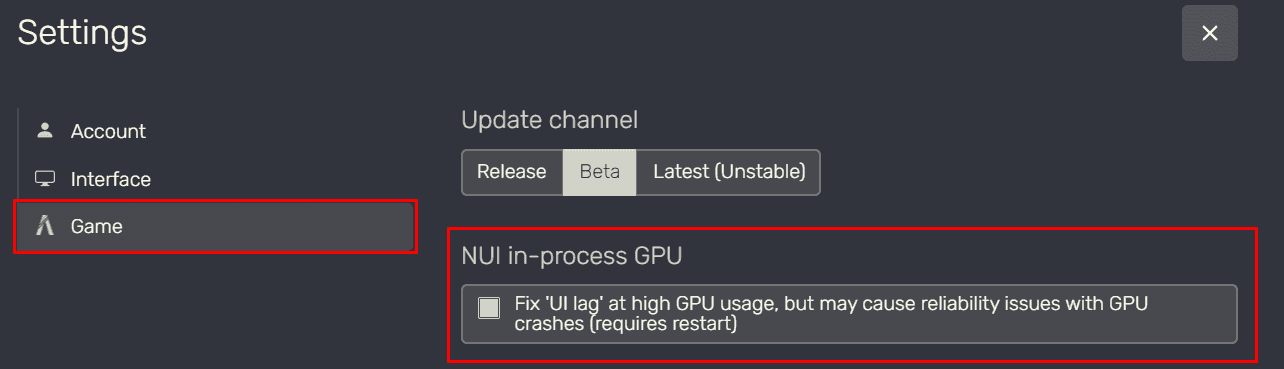 Fix UI Lag 选项